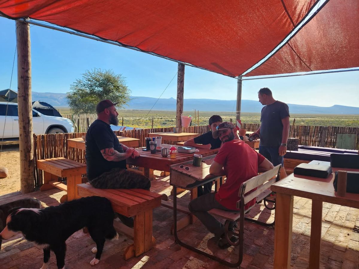 Outdoor chill area with guests